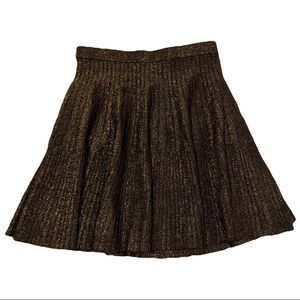 NWOT Carmen Marc Valvo Black & Gold A-Line Skirt
